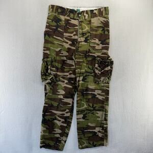 Vintage Game Winner Camo Pants Men's 38x32 Fits 33x30 Green Brown Hunting 90s